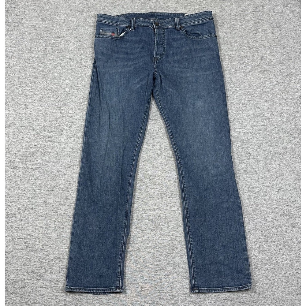 Diesel Jeans Mens Size 34x30 Blue Denim Buster Slim Tapered Stretch Designer
